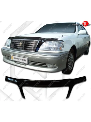 Дефлектор капота CA-Plastiс exclusive (серия Classic черный) Toyota Crown  S170 (1999-2003) седан