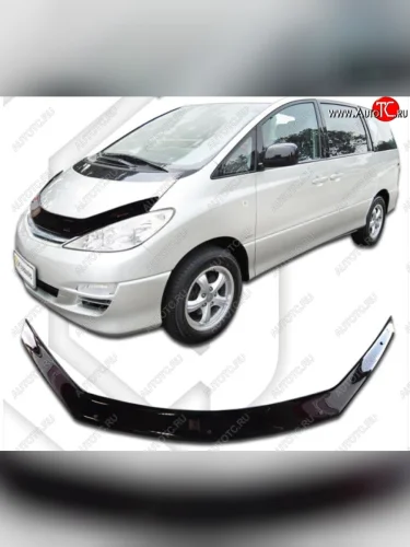Дефлектор капота CA-Plastiс (Classic черный) Toyota Estima AHR10,XR30, XR40 (2000-2006)