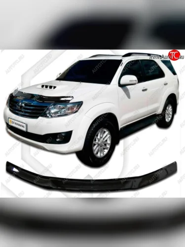Дефлектор капота CA-Plastiс (Classic черный) Toyota Fortuner AN50/AN60 2-ой рестайлинг (2011-2015)