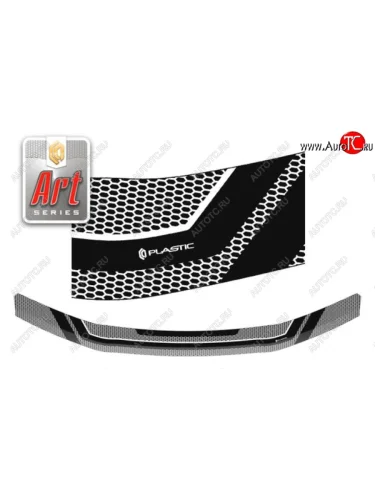 Дефлектор капота CA-Plastiс (Серия Art серебро) Toyota Fortuner AN50/AN60 2-ой рестайлинг (2011-2015)