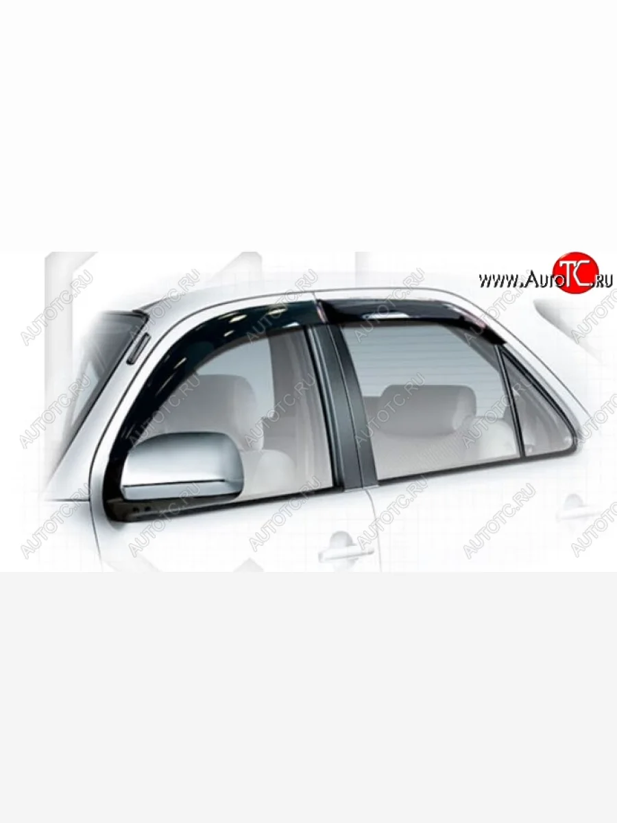 Дефлектора окон CA-Plastic Toyota Fortuner AN50/AN60 2-ой рестайлинг (2011-2015) (Classic полупрозрачный, Без хром.молдинга)  в Керчи Республика Крым