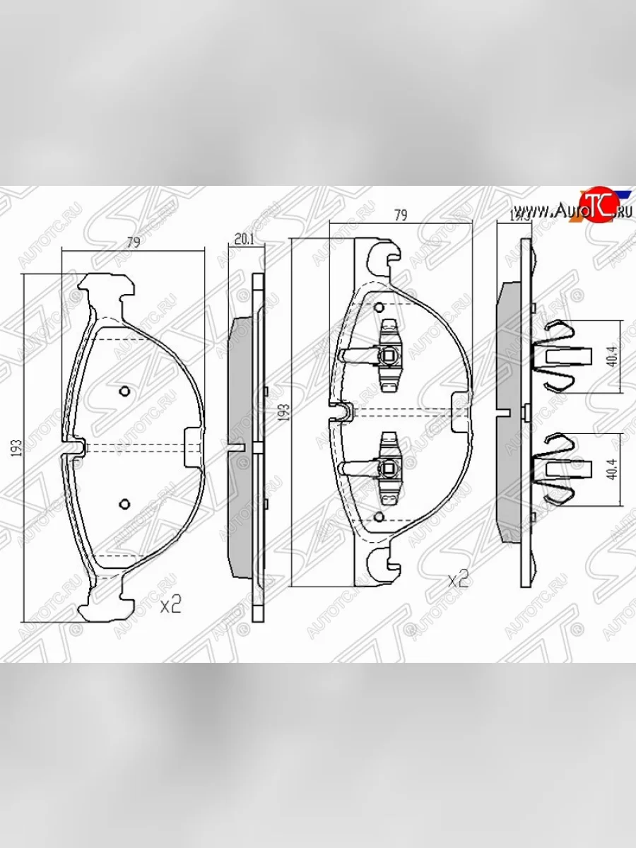 Комплект тормозных колодок SAT (передние) BMW X5 F15 (2013-2018)  в Керчи Республика Крым
