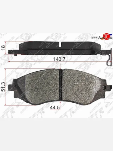 Комплект тормозных колодок SAT (передние, для диска 226 мм) Chevrolet Lacetti хэтчбек (2002-2013)