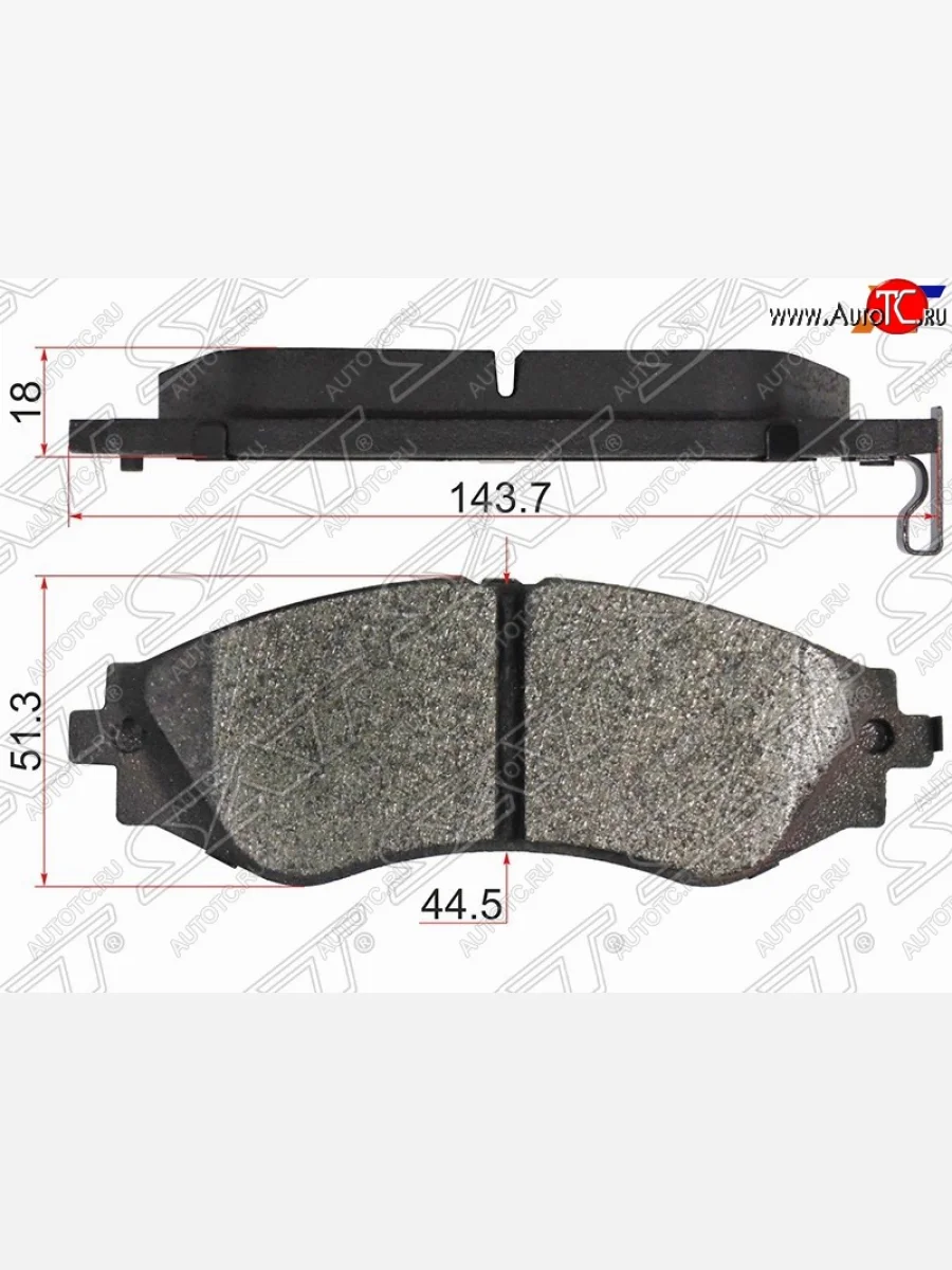 Комплект тормозных колодок SAT (передние, для диска 226 мм) Chevrolet Epica V250 (2006-2012)  в Керчи Республика Крым