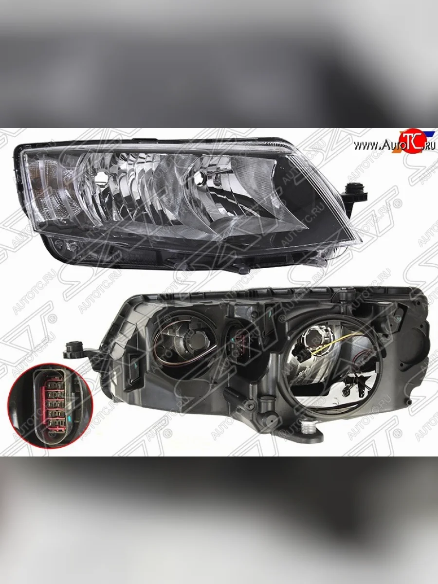 Правая фара SAT Skoda Octavia A7 дорестайлинг лифтбэк (2012-2017)  с доставкой в г. Керчь