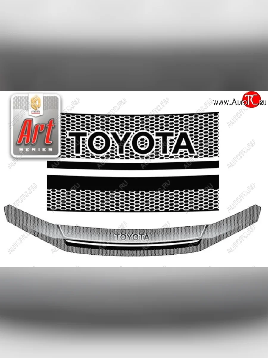 Дефлектор капота CA-Plastiс Toyota Highlander XU40 рестайлинг (2010-2013) (Серия Art белая)  в Воронеже Воронежской области