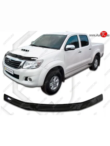 Дефлектор капота CA-Plastiс (Classic черный) Toyota Hilux AN20,AN30  2-ой рестайлинг (2011-2016)