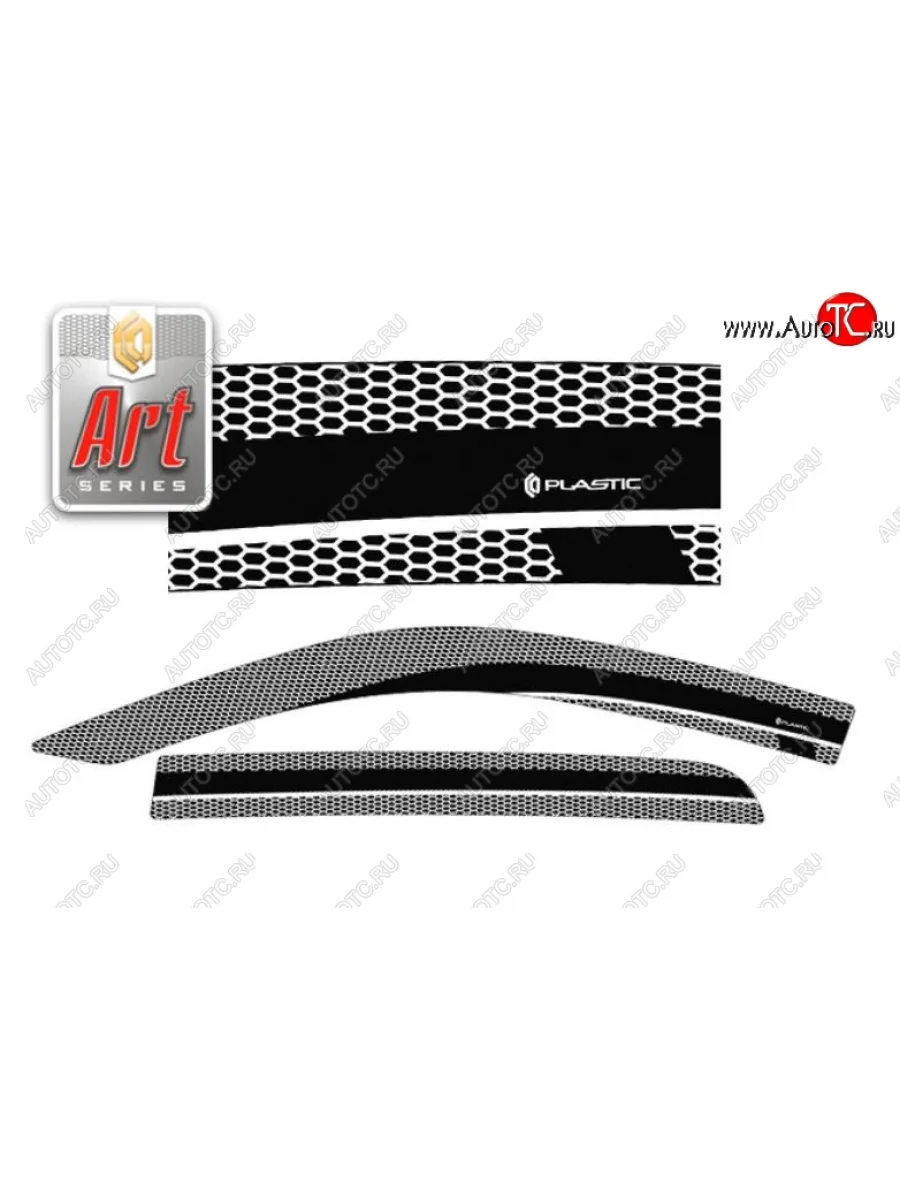 Дефлектора окон CA-Plastic  Toyota Hilux (2011-2016) AN20,AN30 (Серия Art серебро, Без хром.молдинга)  в Керчи Республика Крым