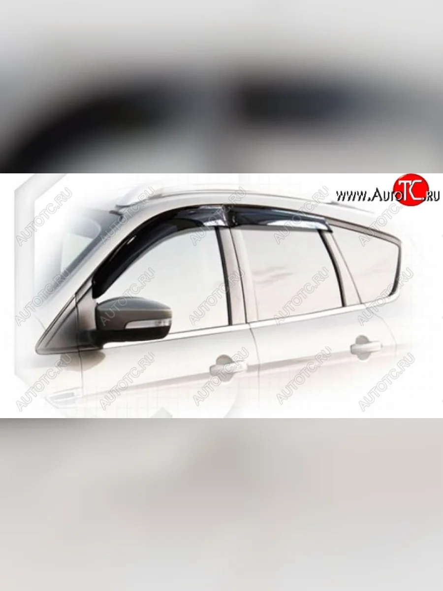 Дефлектора окон CA-Plastiс Ford Escape 3 рестайлинг (2016-2019) (Classic полупрозрачный, Без хром молдингов)  в Керчи Республика Крым