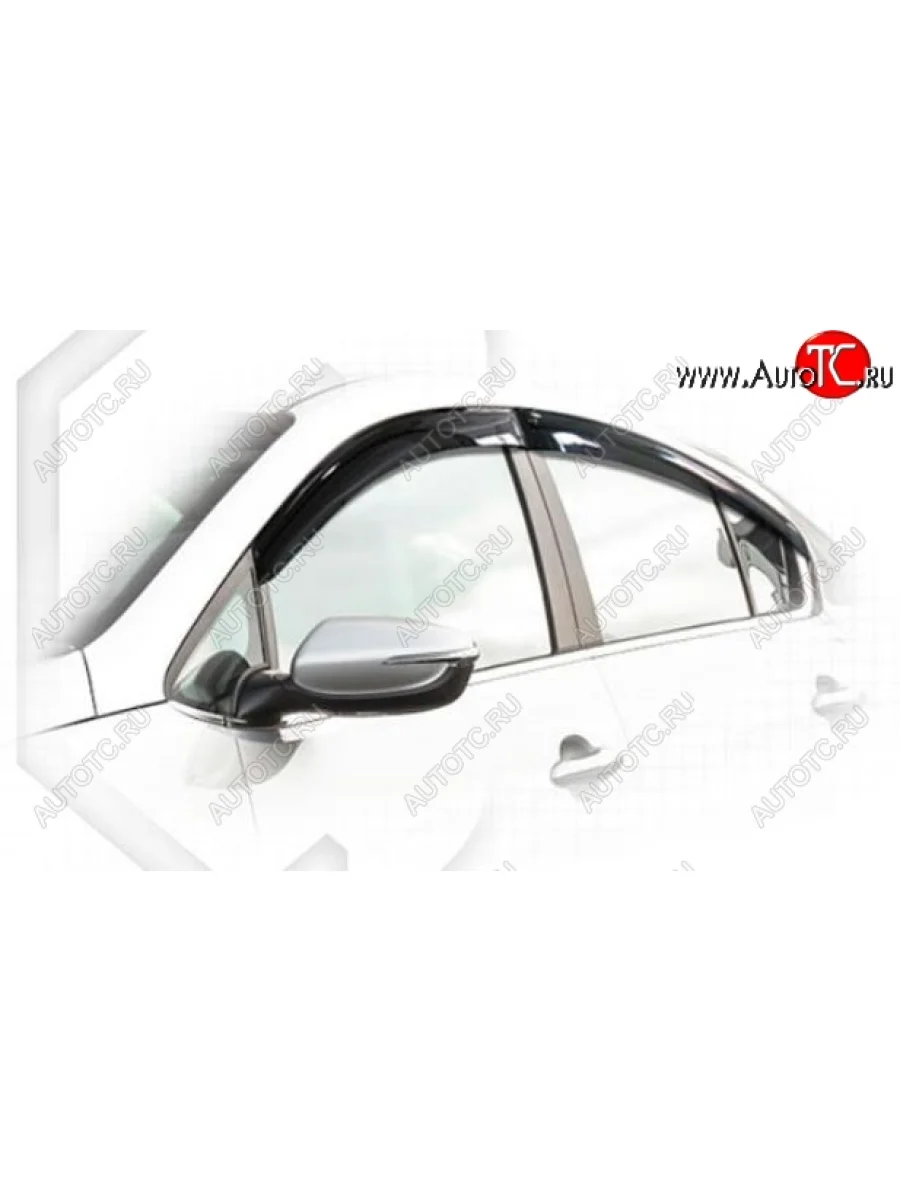 Дефлектора окон CA-Plastiс KIA Cerato 3 YD рестайлинг седан (2016-2019) (Classic полупрозрачный, Без хром молдингов)  в Самаре Самарской области