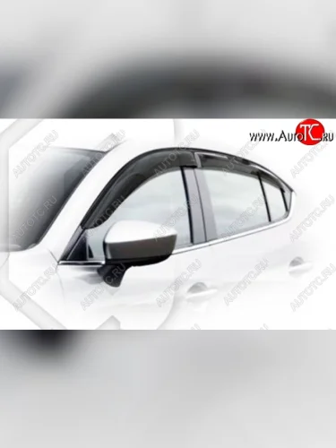 Дефлектора окон CA-Plastiс (Classic полупрозрачный) Mazda 3/Axela  BM (2013-2019) дорестайлинг седан, рестайлинг седан