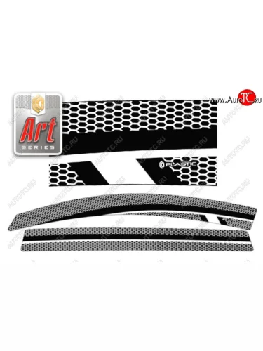 Дефлектора окон (M21-M26) CA-Plastic (Серия Art графит) Toyota Ipsum  ACM20 (2001-2003) дорестайлинг