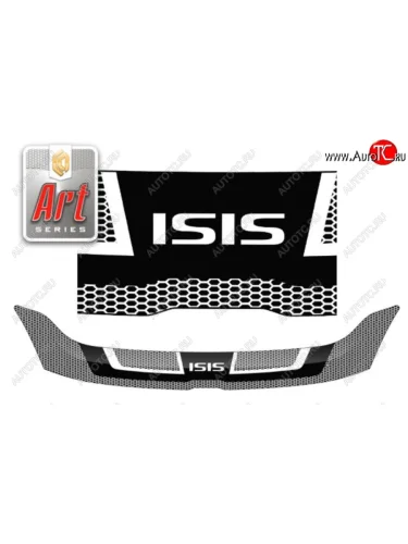 Дефлектор капота CA-Plastic (Серия Art черная) Toyota Isis XM10 дорестайлинг (2004-2007)