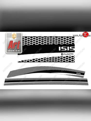 Дефлектора окон (M10, M15) CA-Plastic (Серия Art серебро) Toyota Isis  XM10 (2004-2009) дорестайлинг, 1-ый рестайлинг