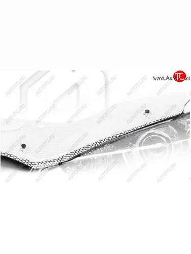 Дефлектор капота CA-Plastiс exclusive (Серия Art белая) Toyota Ist XP110 (2007-2016)