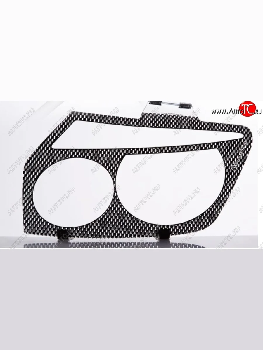 Защита фар (U20-U28) CA-Plastic Toyota Kluger XU20 дорестайлинг (2000-2003) (Шелкография карбон-серебро)  в Керчи Республика Крым