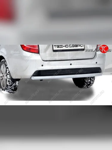 Защита заднего бампера ТехноСфера (Техно Сфера) (с полимерным покрытием, 51 mm) Лада ВАЗ Гранта FL  2194 (2018-2025) универсал