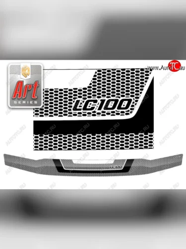 Дефлектор капота CA-Plastiс (Серия Art белая) Toyota Land Cruiser J105 (1998-2007)