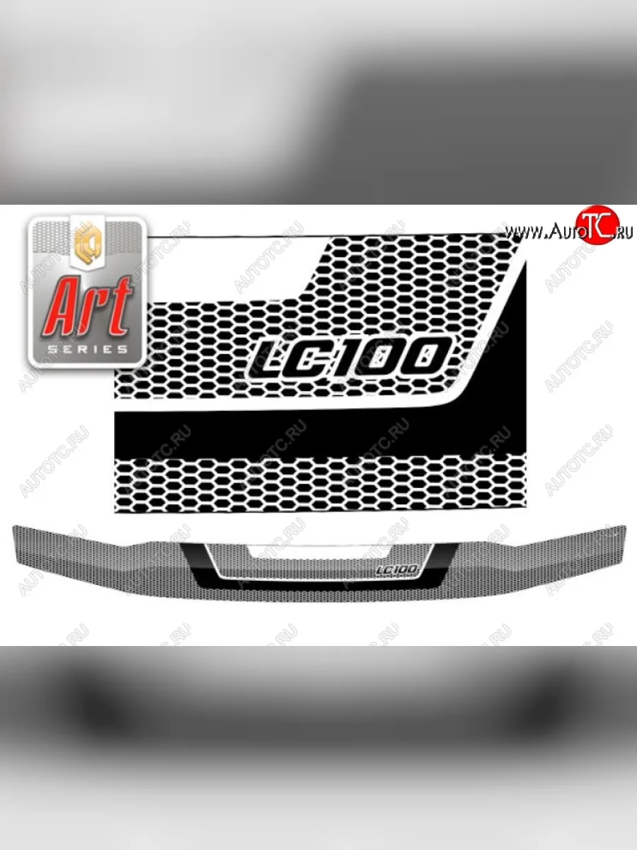 Дефлектор капота CA-Plastiс Toyota Land Cruiser J105 (1998-2007) (Серия Art графит)  в Самаре Самарской области