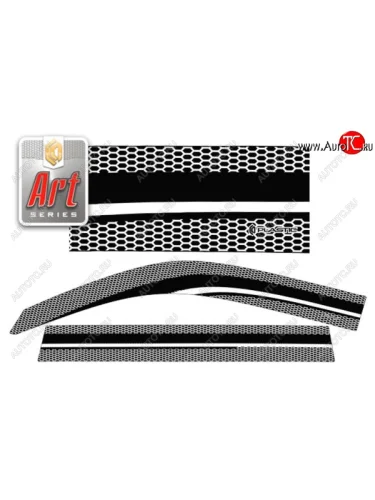 Дефлектора окон CA-Plastic (Серия Art серебро) Toyota Land Cruiser J105 (1998-2007)