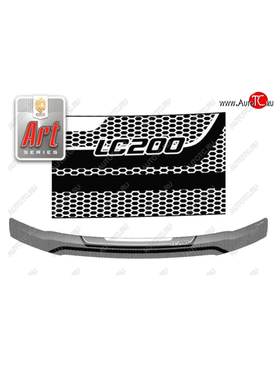 Дефлектор капота CA-Plastiс Toyota Land Cruiser 200 дорестайлинг (2007-2012) (Серия Art серебро)  в Самаре Самарской области