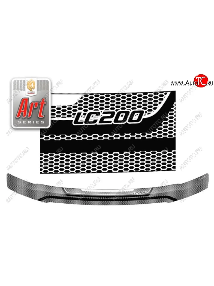 Дефлектор капота CA-Plastiс Toyota Land Cruiser 200 1-ый рестайлинг (2012-2015) (Серия Art серебро)  в Самаре Самарской области