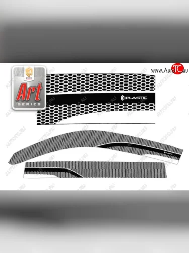 Дефлектора окон CA-Plastic (Серия Art белая) Toyota Land Cruiser 200 2-ой рестайлинг (2015-2021)