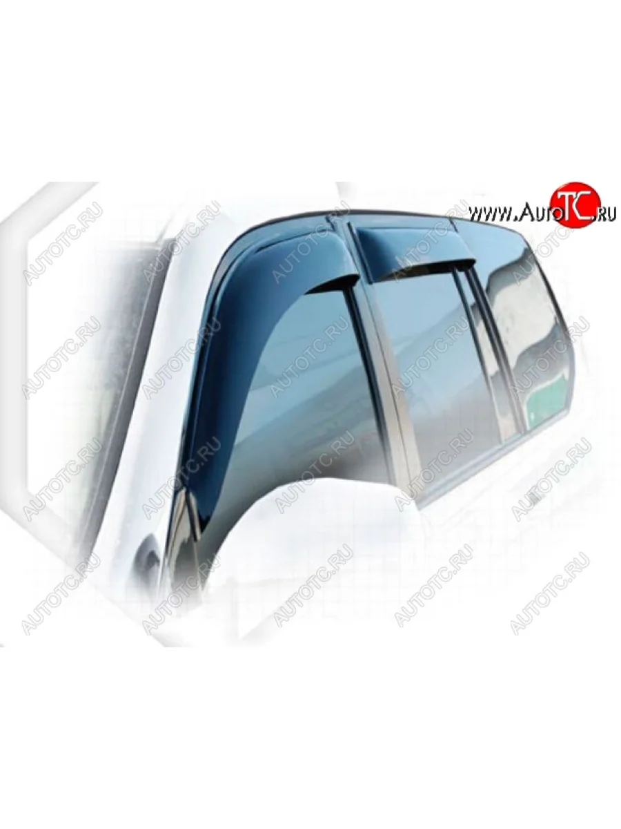Дефлектора окон (J120-J125) CA-Plastic Toyota Land Cruiser Prado J120 (2002-2009) (Classic полупрозрачный, Без хром.молдинга, Крепление только на скотч)  в Воронеже Воронежской области