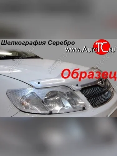 Защита фар (R40G, R50G) CA-Plastiс (Шелкография серебро) Toyota LiteAce Noah (1996-2001)