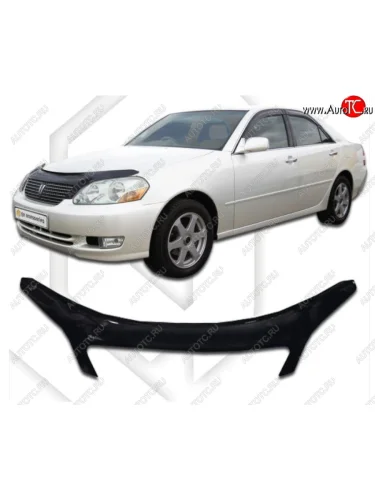 Дефлектор капота CA-Plastiс exclusive (серия Classic черный) Toyota Mark 2 X110 седан дорестайлинг (2000-2002)