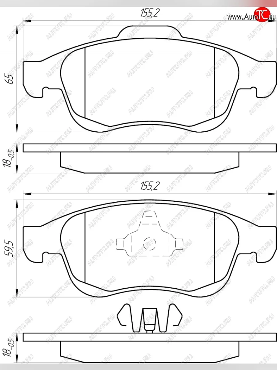 Колодка переднего дискового тормоза DAFMI INTELLI Renault Duster HS дорестайлинг (2010-2015)  с доставкой в г. Керчь