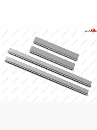 Пороги накладки Russtal (Нержавейка шлифованная, без надписи) Isuzu D-Max RT85,TFR DoubleCab рестайлинг (2015-2021)