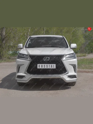 Защита переднего бампера (TRD Superior, волна, Ø 63 мм, нержавейка) Lexus LX450d  J200 - LX570  J200