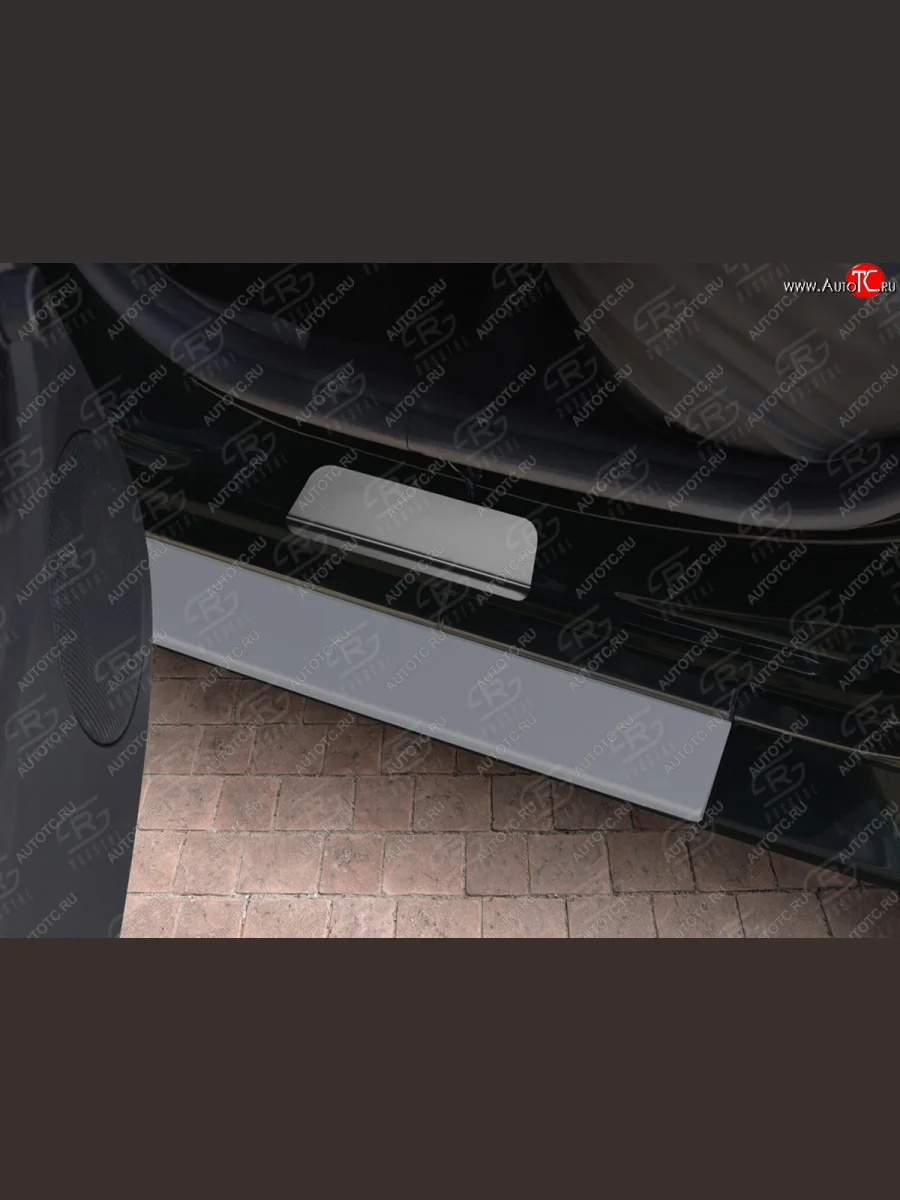 Пороги накладки Russtal Nissan Terrano D10 рестайлинг (2016-2022) (Нержавейка полированная)  в Керчи Республика Крым