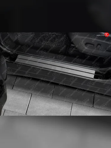 Пороги накладки Russtal (Нержавейка полированная) Nissan X-trail 3 T32 рестайлинг (2017-2022)