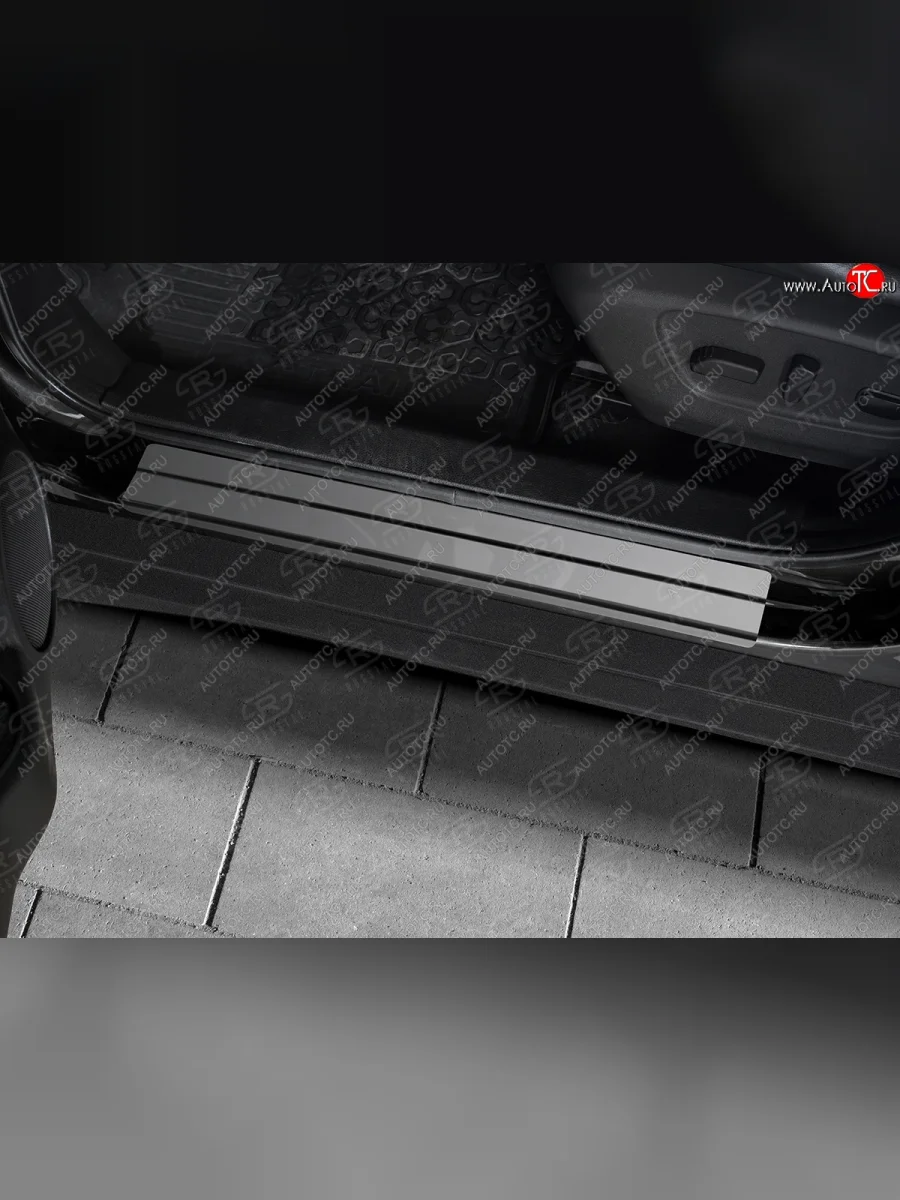 Пороги накладки Russtal Nissan X-trail 3 T32 рестайлинг (2017-2022) (Нержавейка полированная)  в Самаре Самарской области