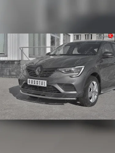 Защита переднего бампера (Ø42 мм, нержавейка) SLITKOFF Renault Arkana (2019-2025)