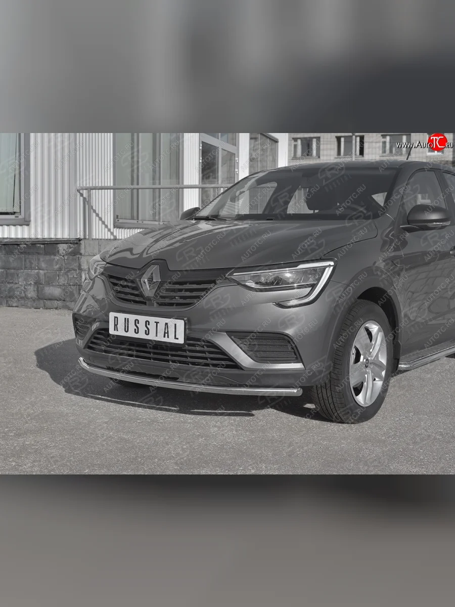 Защита переднего бампера (Ø42 мм, нержавейка) SLITKOFF Renault Arkana (2019-2025)  в Самаре Самарской области