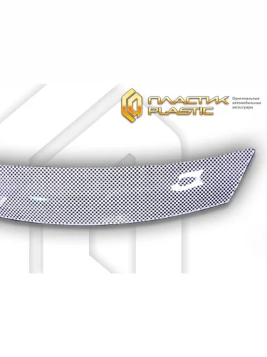 Дефлектор капота CA-Plastiс exclusive (серия Шелкография белая) Toyota Nadia  XN10 (1998-2003) дорестайлинг, рестайлинг минивэн