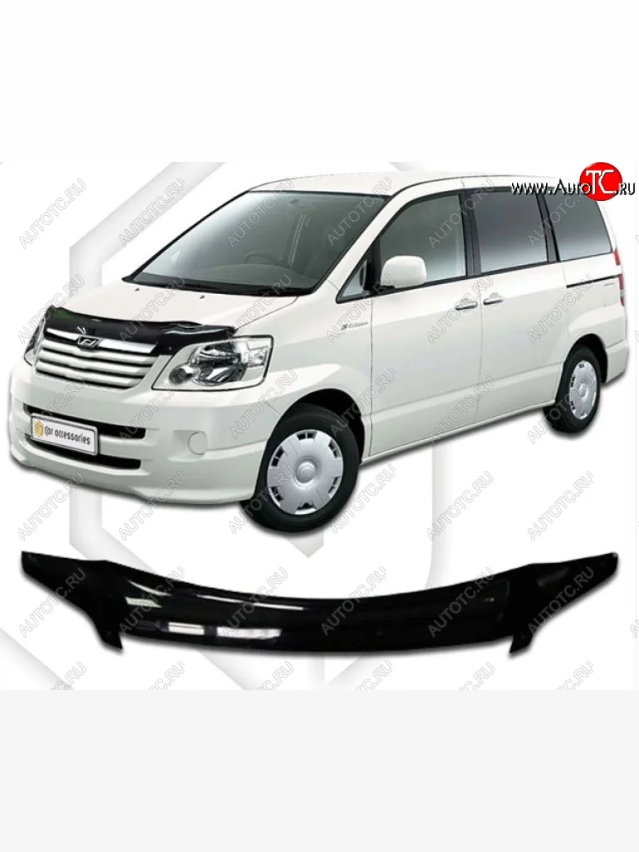 Дефлектор капота CA-Plastiс Toyota Noah 1 дорестайлинг (2001-2004) (Classic черный, Без надписи)  в Керчи Республика Крым