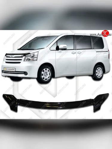 Дефлектор капота CA-Plastiс (Classic черный) Toyota Noah 2 дорестайлинг (2007-2010)