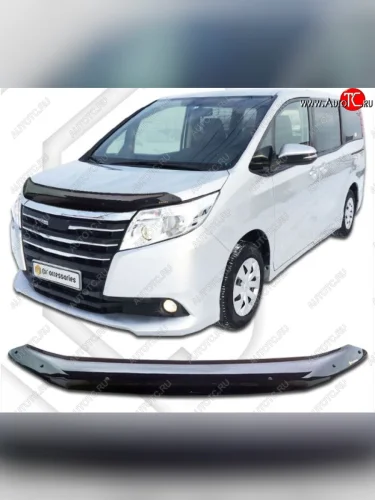 Дефлектор капота CA-Plastiс (Classic черный) Toyota Noah 3 дорестайлинг (2014-2017)