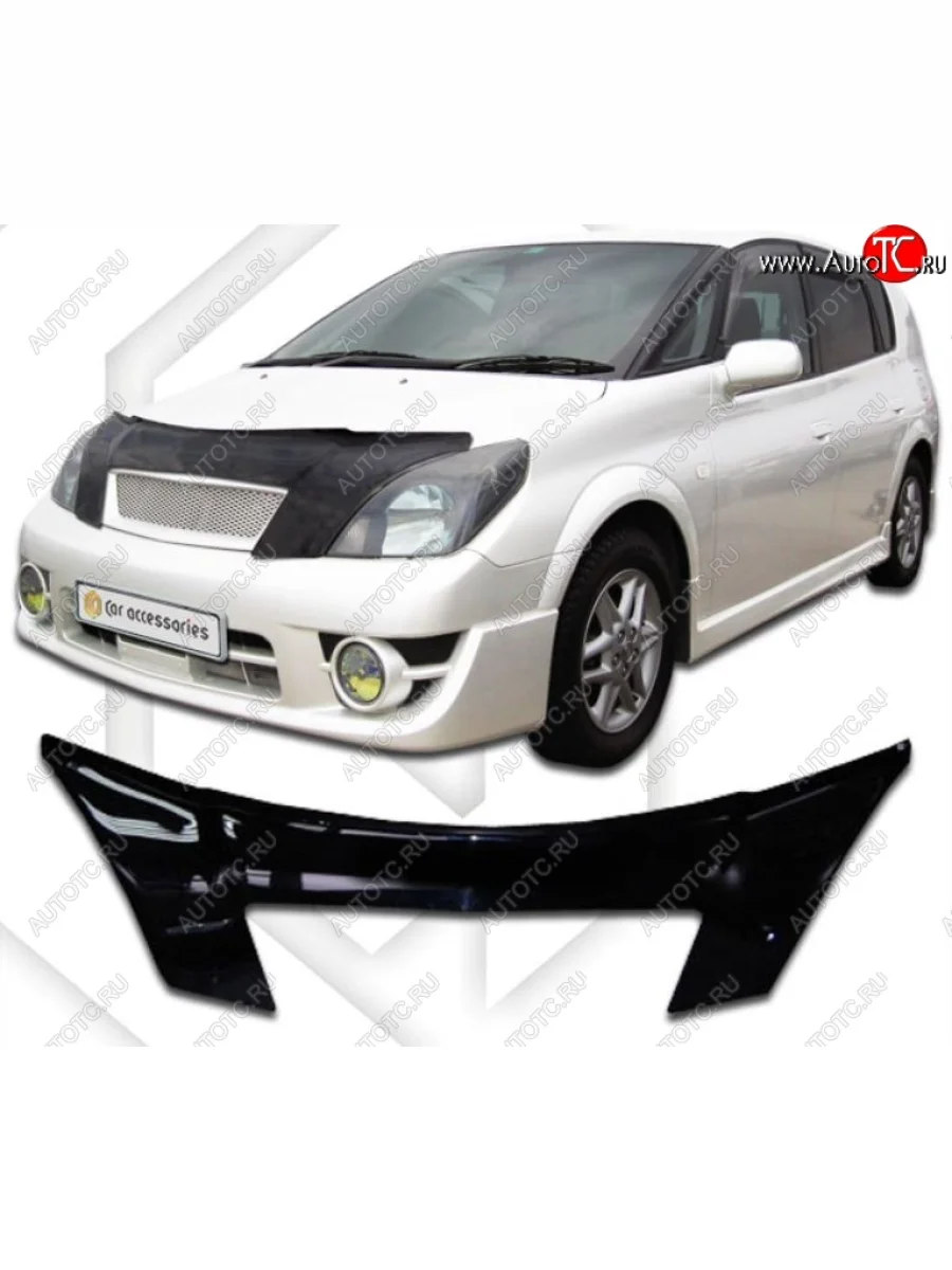 Дефлектор капота CA-Plastiс Toyota Opa (2000-2005) (Classic черный, Без надписи)  в Самаре Самарской области