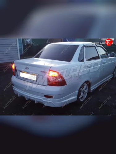 Накладка заднего бампера TWSTURBO Лада ВАЗ Приора  2170 (2007-2014) седан дорестайлинг