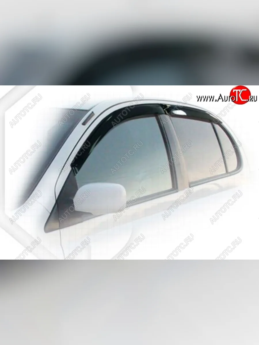 Дефлектора окон CA-Plastic  Toyota Platz (1999-2002) (Classic полупрозрачный, Без хром.молдинга)  в Керчи Республика Крым