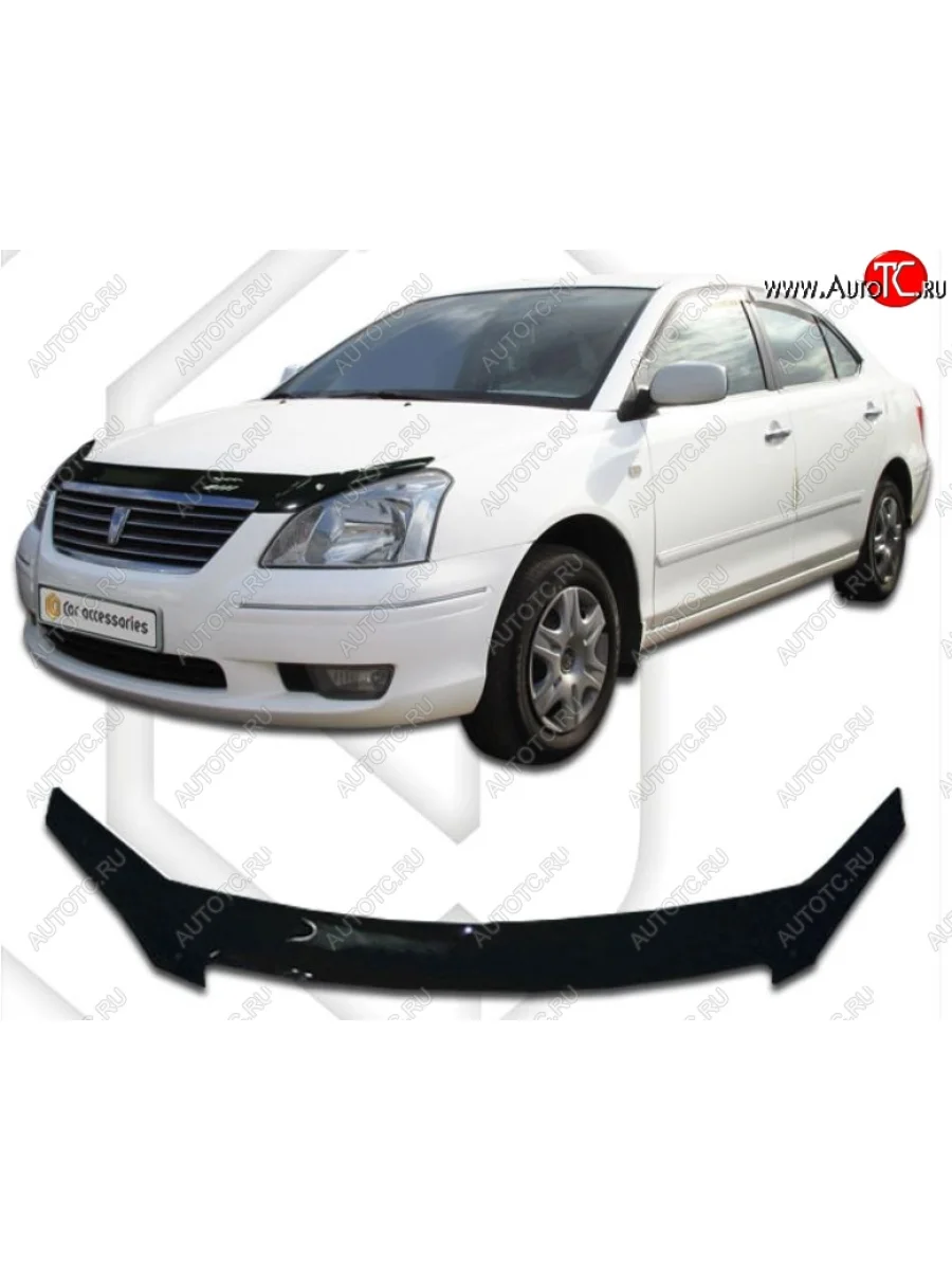 Дефлектор капота CA-Plastiс Toyota Premio T240 дорестайлинг (2001-2004) (Classic черный, Без надписи)  в Самаре Самарской области