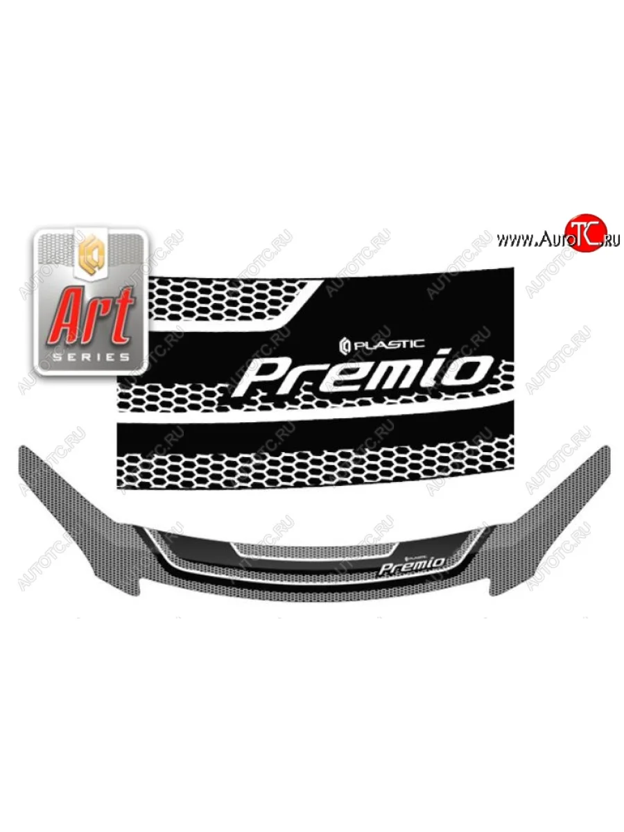 Дефлектор капота CA-Plastiс Toyota Premio T240 дорестайлинг (2001-2004) (Серия Art белая)  в Самаре Самарской области