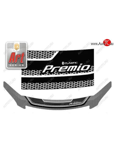 Дефлектор капота CA-Plastiс (Серия Art серебро) Toyota Premio T240 дорестайлинг (2001-2004)