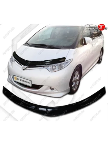Дефлектор капота CA-Plastiс (Classic черный) Toyota Previa 3 дорестайлинг (2006-2009)
