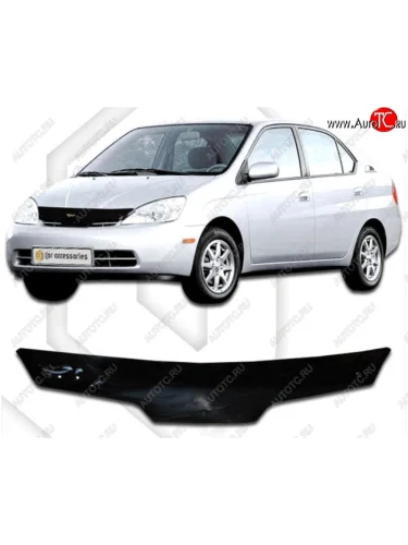 Дефлектор капота CA-Plastiс (Classic черный) Toyota Prius XW10 дорестайлинг (1997-2000)